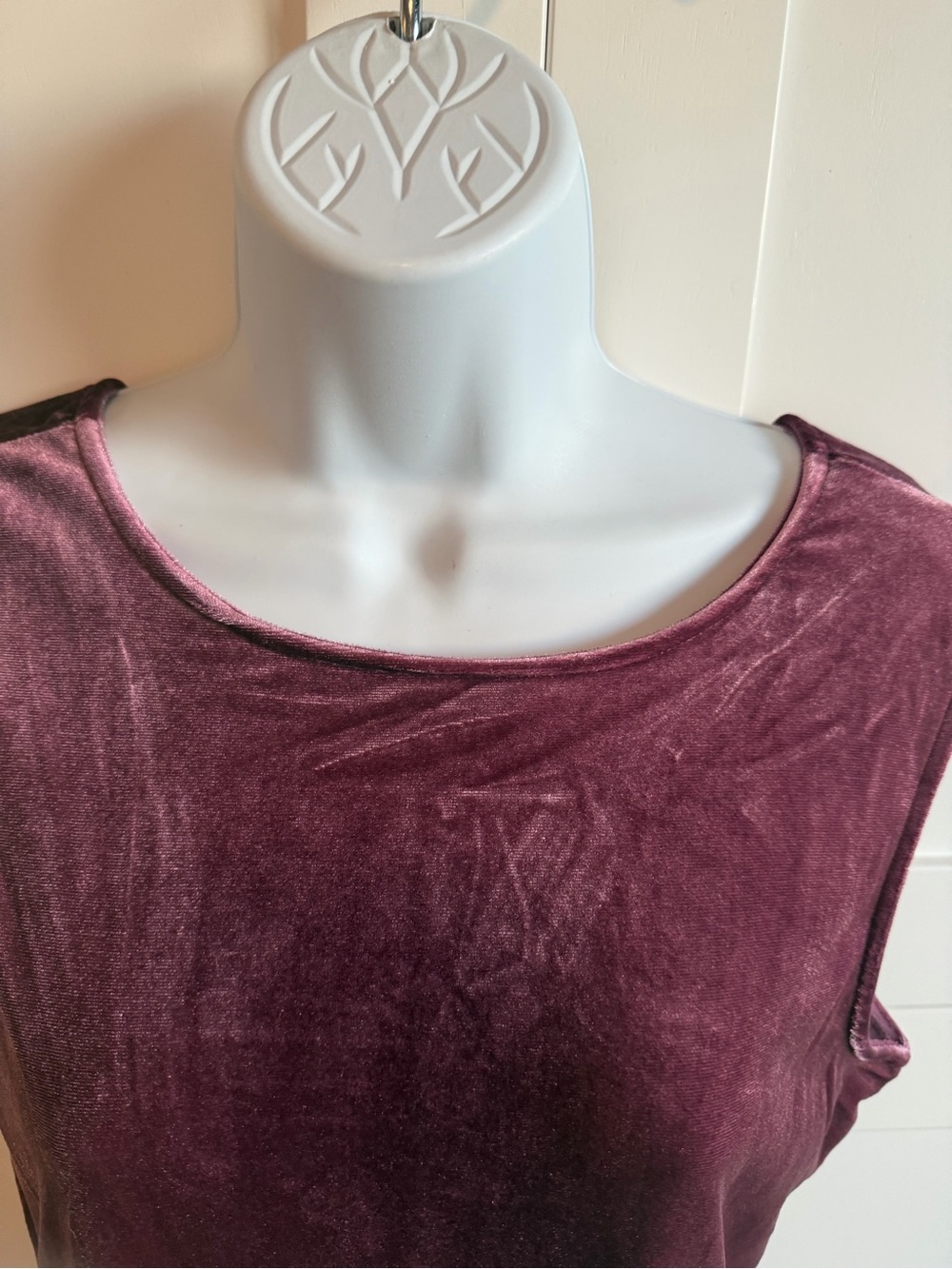Steve Madden Velvet Mini Dress Burgundy Sleeveless | Soft Stretch Party Dress - Picture 6 of 10